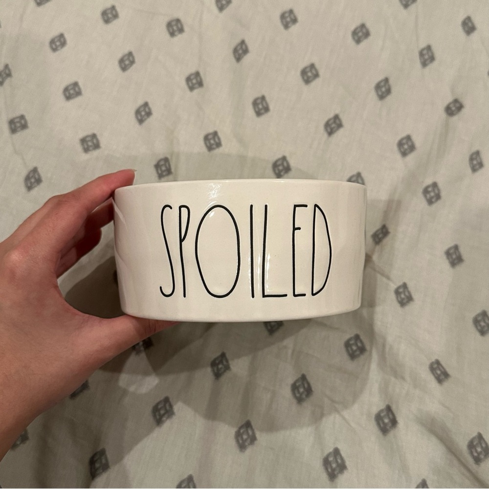 Rae Dunn Spoiled Pet Dish Dog Bowl